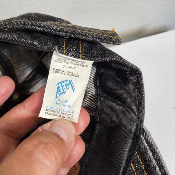 KAHLUA Music For Your Mouth Hat Strapback Baseball Vintage 90s Cap Denim Trucker - Picture 9 of 9